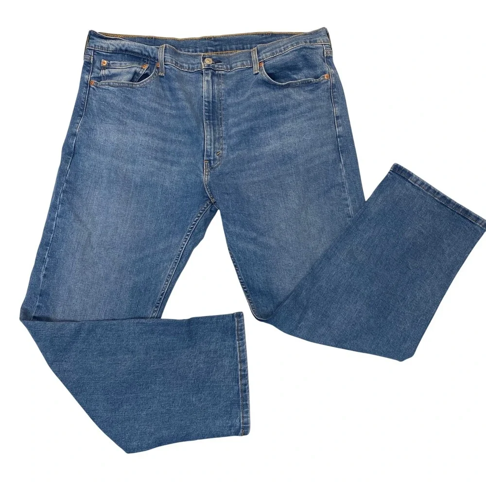 Levis 505 Regular Fit Straight Leg Jeans Mens 40x30 Medium Wash‎ Blue Denim